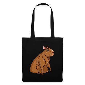 Capybara - Stoffbeutel - Schwarz - Vorne