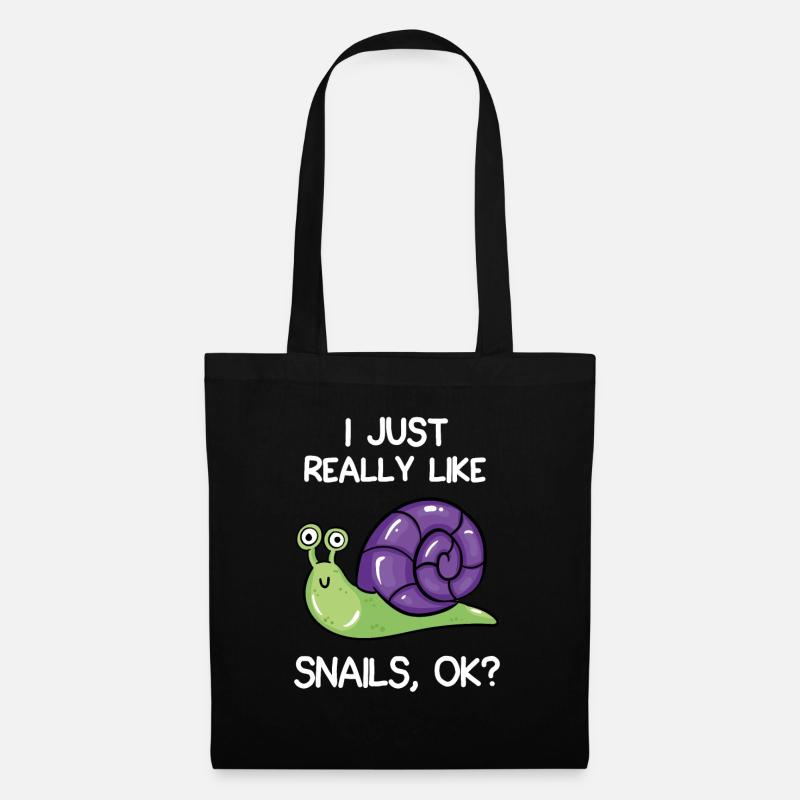 I Just Really Like Snails, OK? - Tote Bag - black
