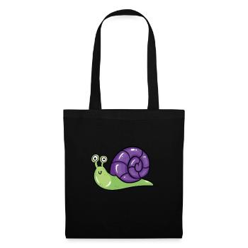 Escargot - Sac en tissu - noir - Devant