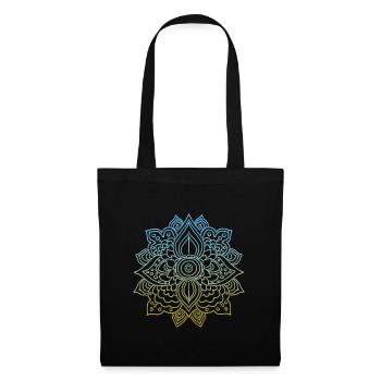 Mandala Rosette motif circulaire cadeau - Sac en tissu - noir - Devant