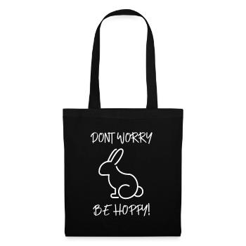 Dont worry be hoppy - Stoffbeutel - Schwarz - Vorne