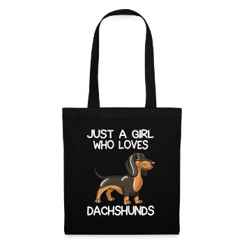 Just A Girl Who Loves Dachshunds - Tote Bag - black - Front
