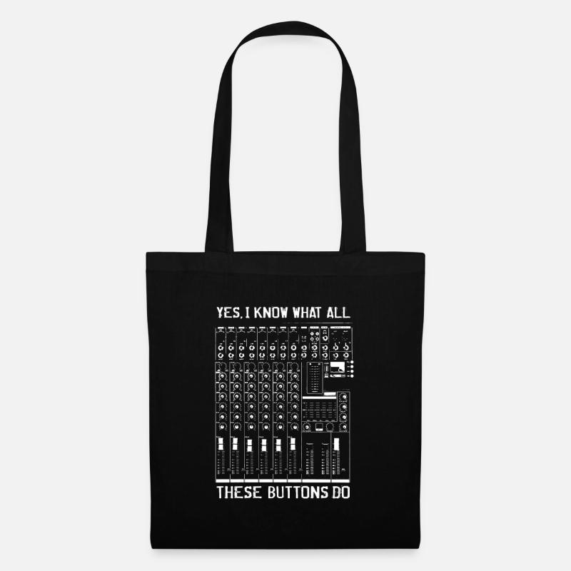 Connaître ces boutons - Sac en tissu - noir