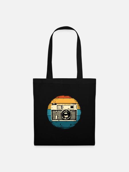 Vintage retro camera - Tote Bag - black