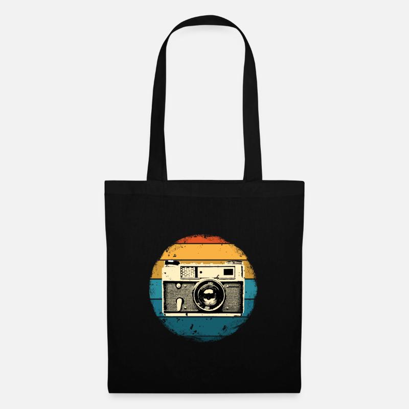 Vintage retro camera - Tote Bag - black