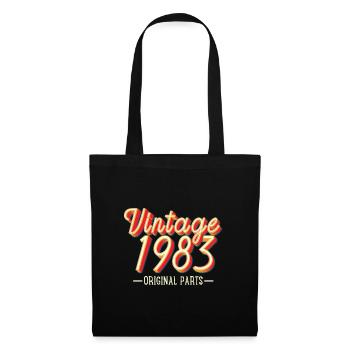 Vintage 1983 - Sac en tissu - noir - Devant