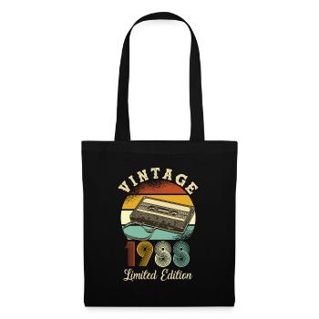 Vintage 1988 - Stoffbeutel - Schwarz - Vorne