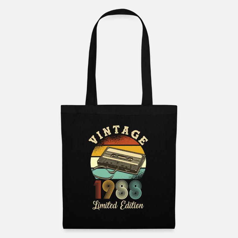 Vintage 1988 - Stoffbeutel - Schwarz