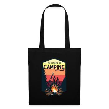 Camping - Stoffbeutel - Schwarz - Vorne