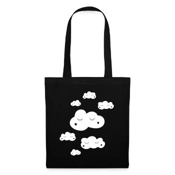 Kleine Wolken - Stoffbeutel - Schwarz - Vorne