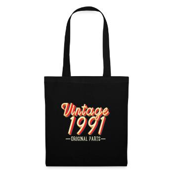 Vintage 1991 - Stoffbeutel - Schwarz - Vorne