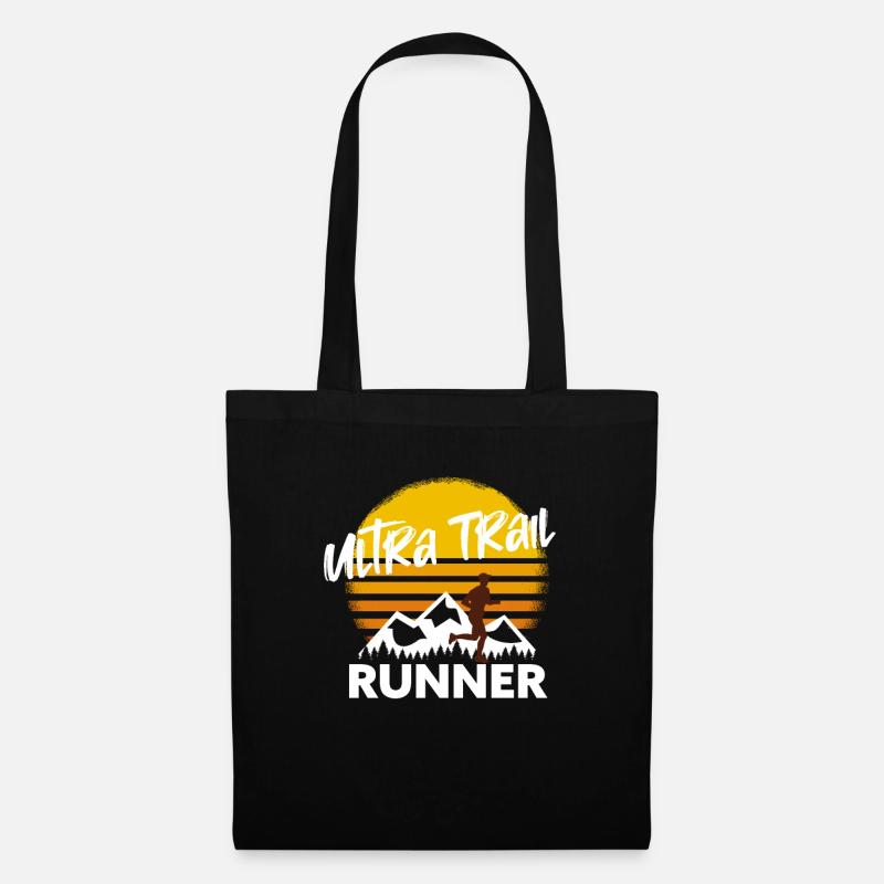 Trail running & mountain running, ultra trail runner - Tote Bag - black