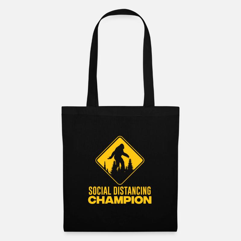 Social Distancing Champion - Stoffbeutel - Schwarz
