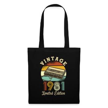 Vintage 1981 - Stoffbeutel - Schwarz - Vorne