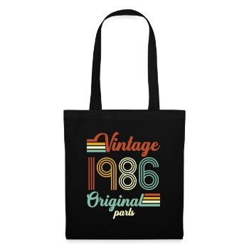Vintage 1986 Original - Stoffbeutel - Schwarz - Vorne