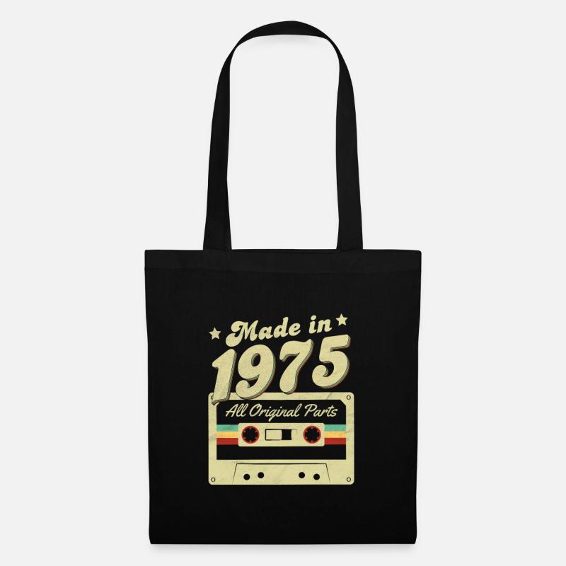 Made in 1975 - Stoffbeutel - Schwarz