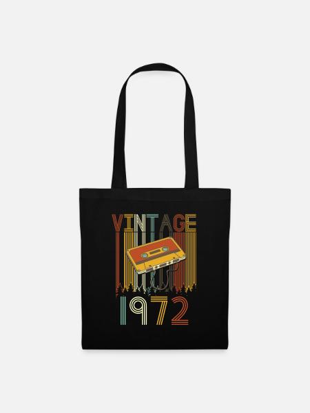 Vintage 1972 retro - Tote Bag - black