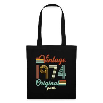 Vintage 1974 Original - Sac en tissu - noir - Devant