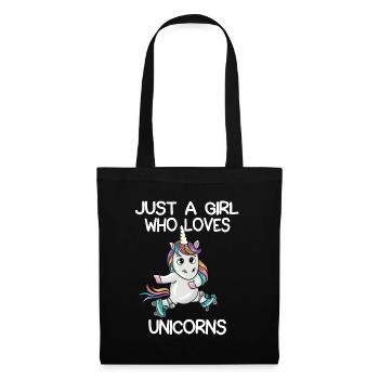 Just A Girl Who Loves Unicorns - Tote Bag - black - Front
