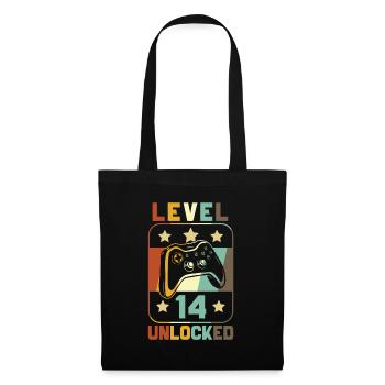 Level 14 Unlocked - Stoffbeutel - Schwarz - Vorne