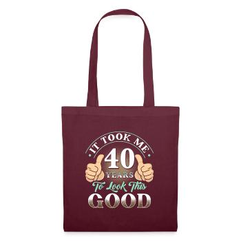 Took 40 Years - Tote Bag - burgundy - Front