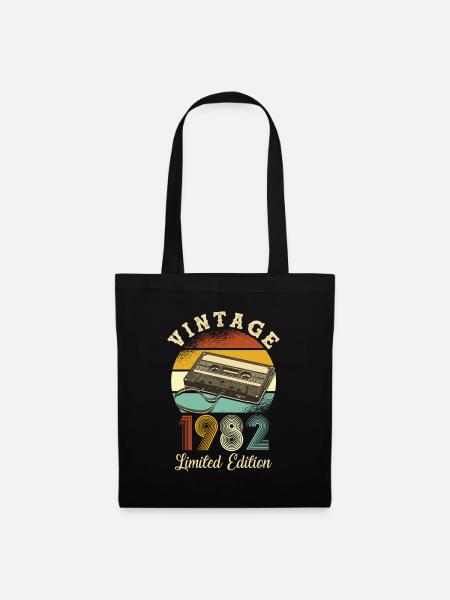 Vintage 1982 - Stoffbeutel - Schwarz
