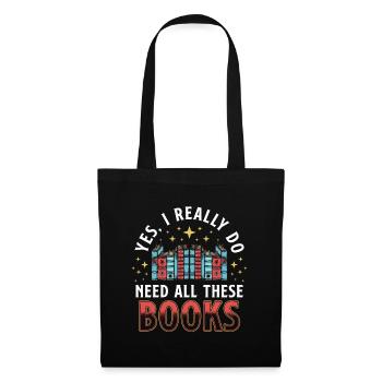 Really Need Books - Sac en tissu - noir - Devant