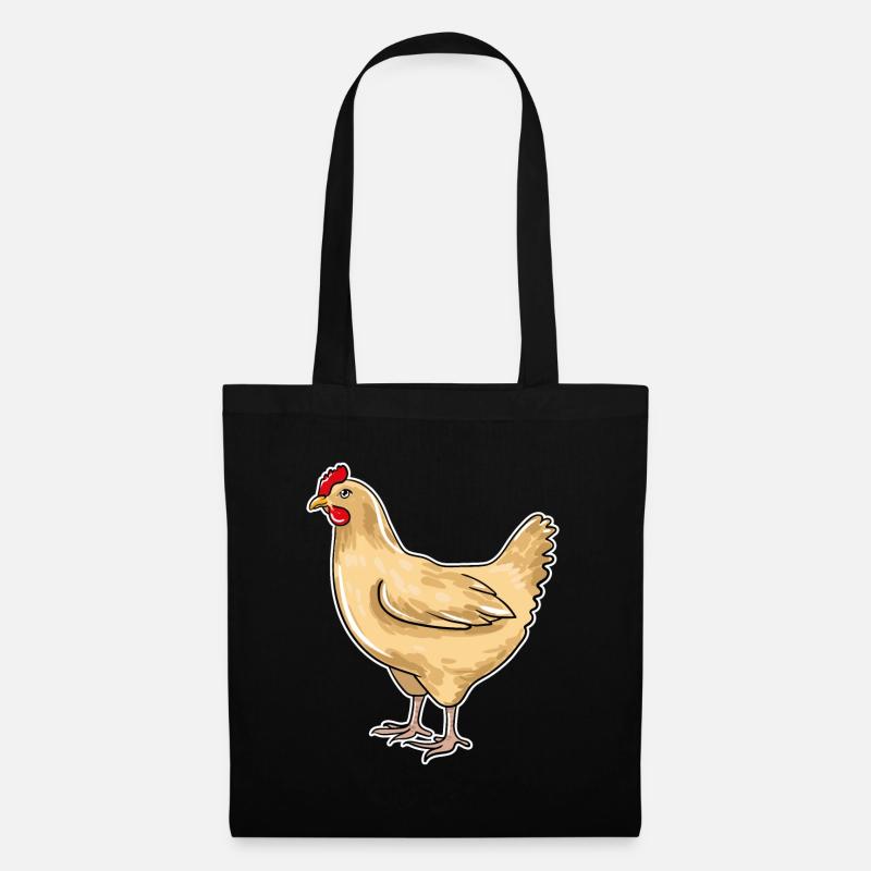 Huhn - Stoffbeutel - Schwarz