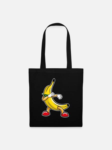 Dabbing Banane - Sac en tissu - noir