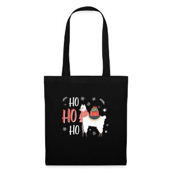 Funny gift, Hohoho Lama Christmas - Tote Bag - black - Front