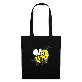Hummel für dicke Witziges Geschenk Biene Tierliebe - Stoffbeutel - Schwarz - Vorne