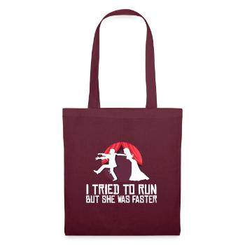 Wedding tried running - Tote Bag - burgundy - Front