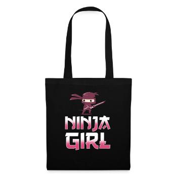 Ninja Girl Fighter - Sac en tissu - noir - Devant