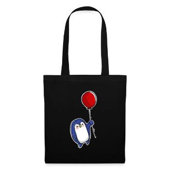 Pinguin Ballon - Stoffbeutel - Schwarz - Vorne