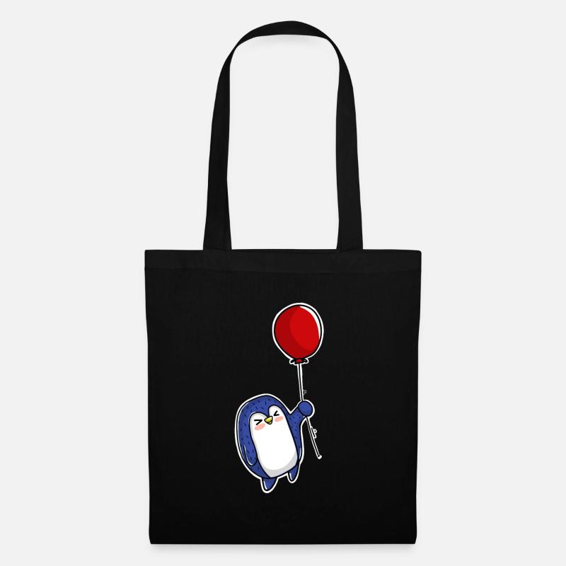Pinguin Ballon - Stoffbeutel - Schwarz