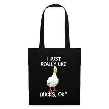 I Just Really Like Ducks - Tote Bag - black - Front