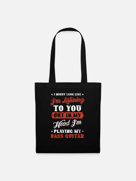 Bass Guitar In My Head - Tote Bag - black