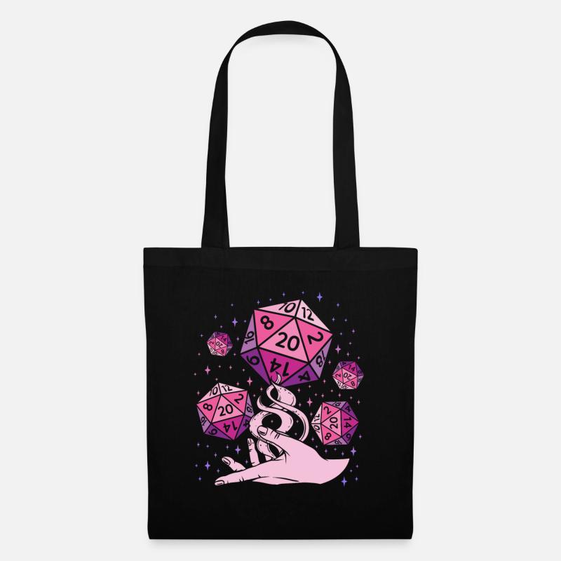 Fantasy dice - Tote Bag - black
