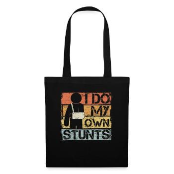 Je fais mes propres cascades à la main - Sac en tissu - noir - Devant