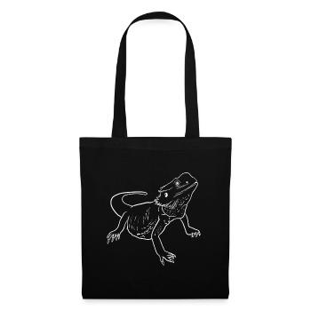Bearded Dragon Line - Stoffbeutel - Schwarz - Vorne
