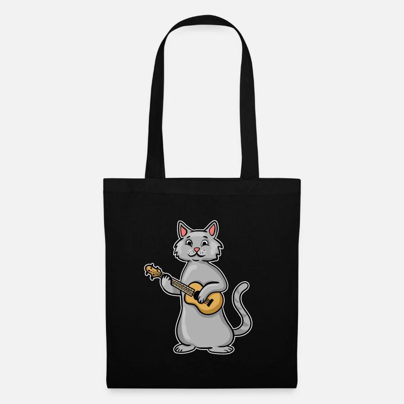 Ukulele Cat - Stoffbeutel - Schwarz