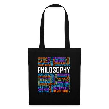 Philosophie - Worte - Stoffbeutel - Schwarz - Vorne