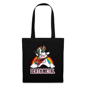 Death Metal Unicorn Einhorn Rocker - Tote Bag - black - Front