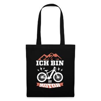 Ich bin der Motor, Radfahrer - Stoffbeutel - Schwarz - Vorne