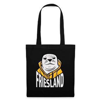 Friesland, naughty seal with Frisian ore - Tote Bag - black - Front