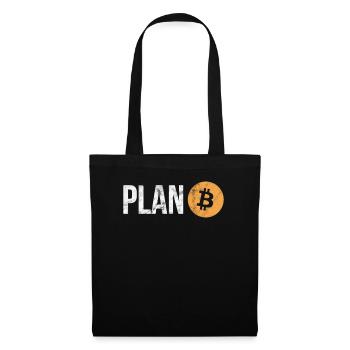 Plan B | Bitcoin BTC Crypto Blockchain - Sac en tissu - noir - Devant