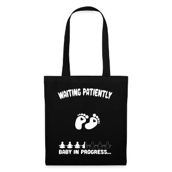 Bébé in progress - Annonce de grossesse - Sac en tissu - noir - Devant