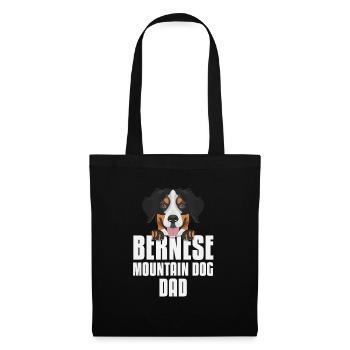 Père du chien de chien bernois, papa chien - Sac en tissu - noir - Devant