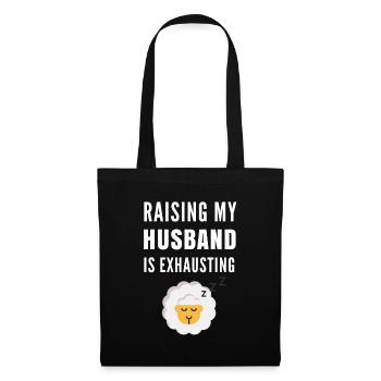 Funny Couple - Husband Raising - Tote Bag - black - Front