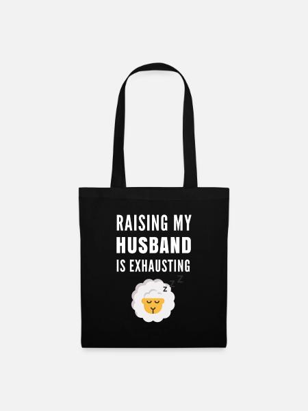 Funny Couple - Husband Raising - Tote Bag - black